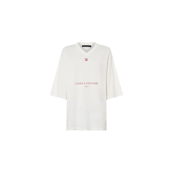 Larissa Logo Tee in Soft White