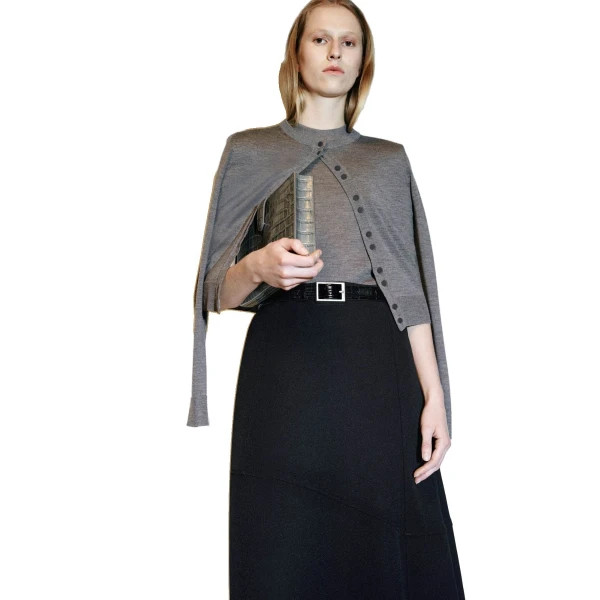Camilla and Marc Leona Knit Cardigan in Charcoal Marle