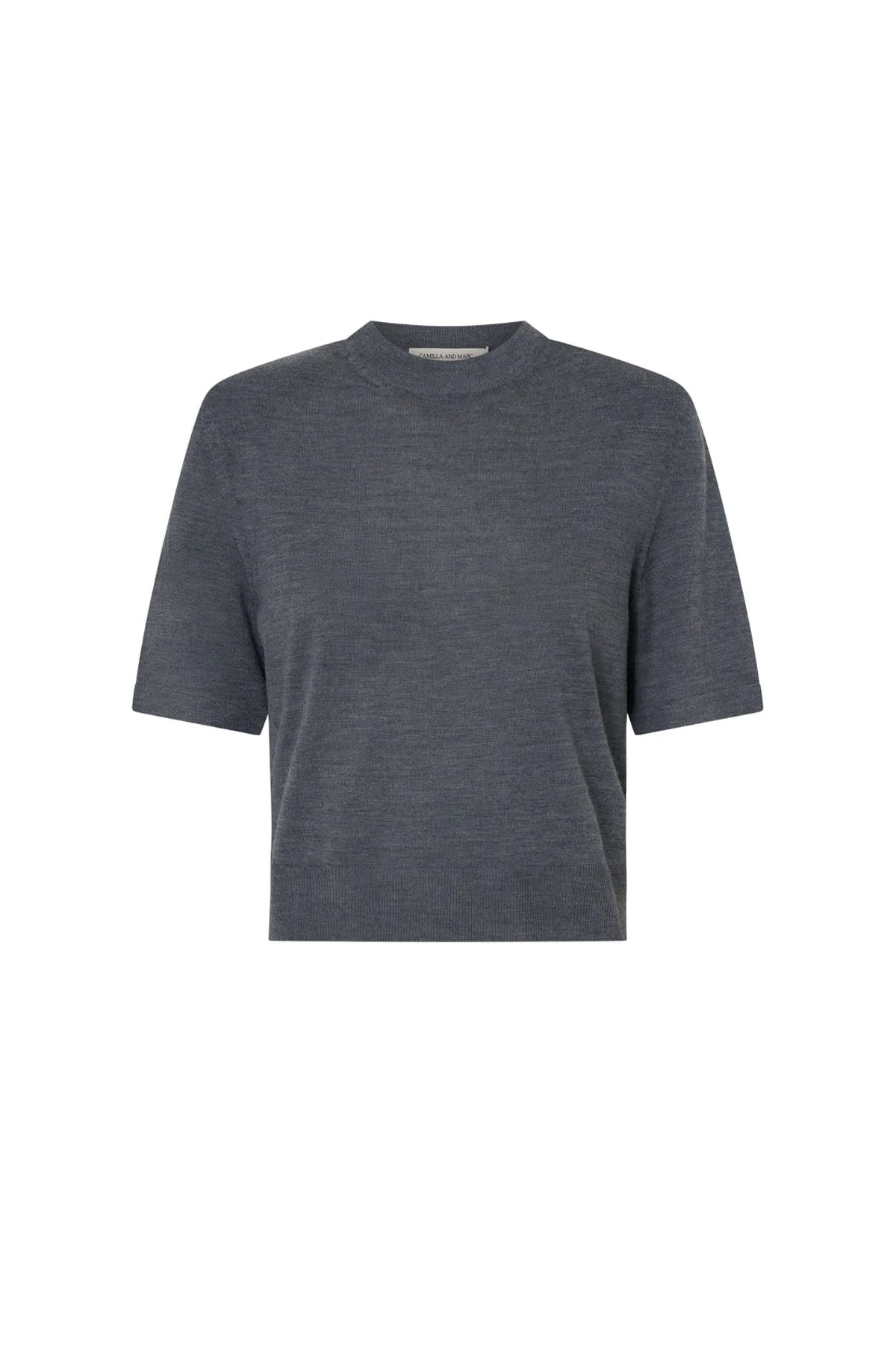 Camilla-and-Marc-Leona-Knit-T-Shirt-in-Charcoal-Marle Camilla and Marc Leona Knit T-Shirt in Charcoal Marle | Knitwear | Luxury Shoes