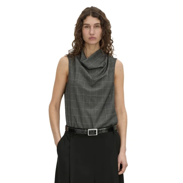 Camilla and Marc Lourdes Check Shell Top in Grey