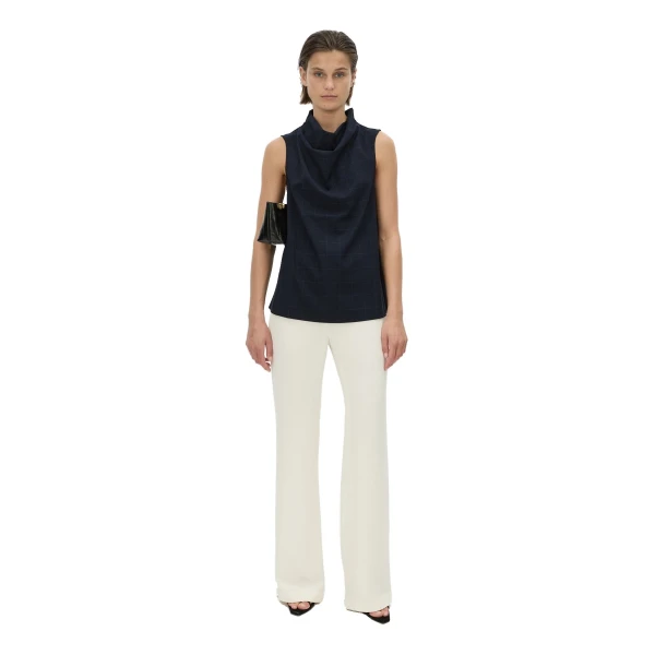 Camilla and Marc Lourdes Check Shell Top in Navy