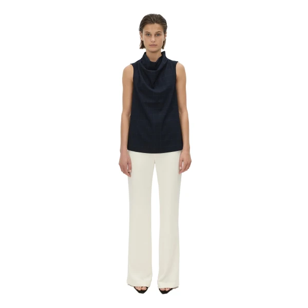 Camilla and Marc Lourdes Check Shell Top in Navy