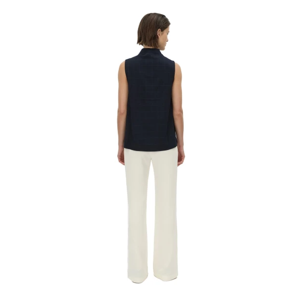 Camilla and Marc Lourdes Check Shell Top in Navy