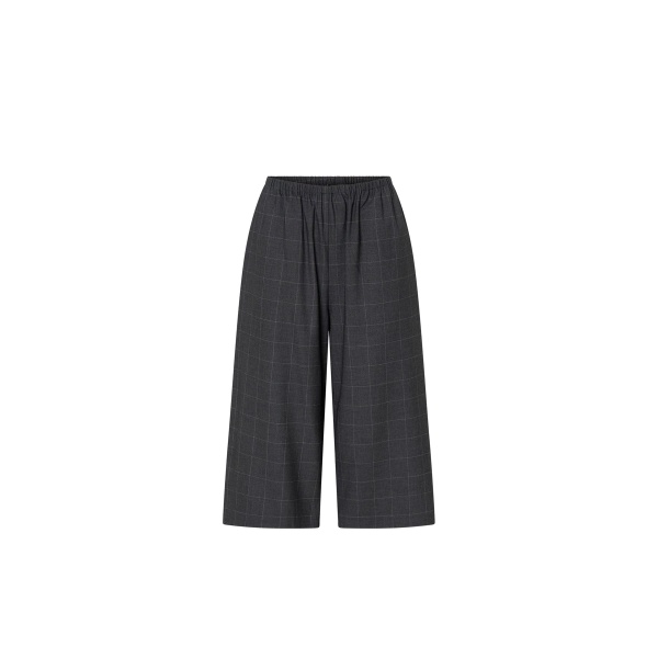 Camilla and Marc Lourdes Check Soft Culotte in Grey | Pants | Luxury Shoes 