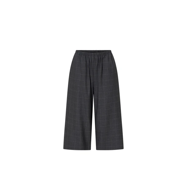 Camilla and Marc Lourdes Check Soft Culotte in Grey | Pants | Luxury Shoes 