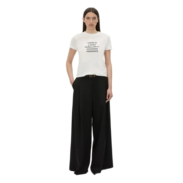 Camilla and Marc Lucinda Fitted Graphic Tee in Soft White and Black