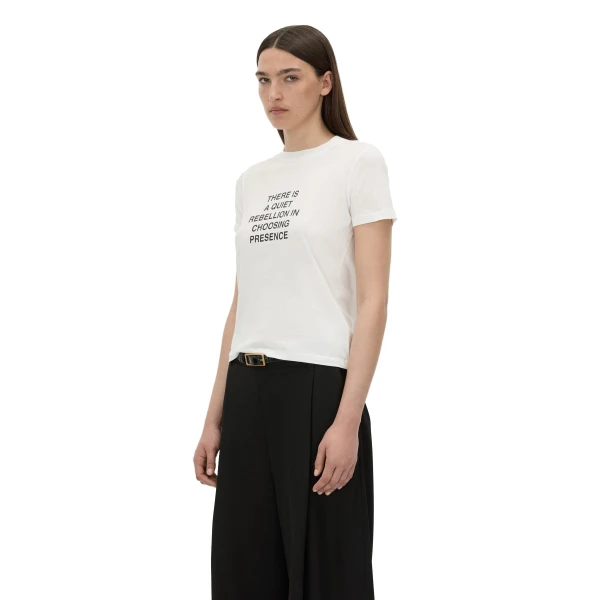Camilla and Marc Lucinda Fitted Graphic Tee in Soft White and Black