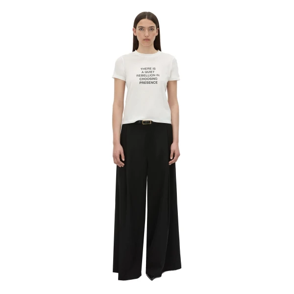 Camilla and Marc Lucinda Fitted Graphic Tee in Soft White and Black