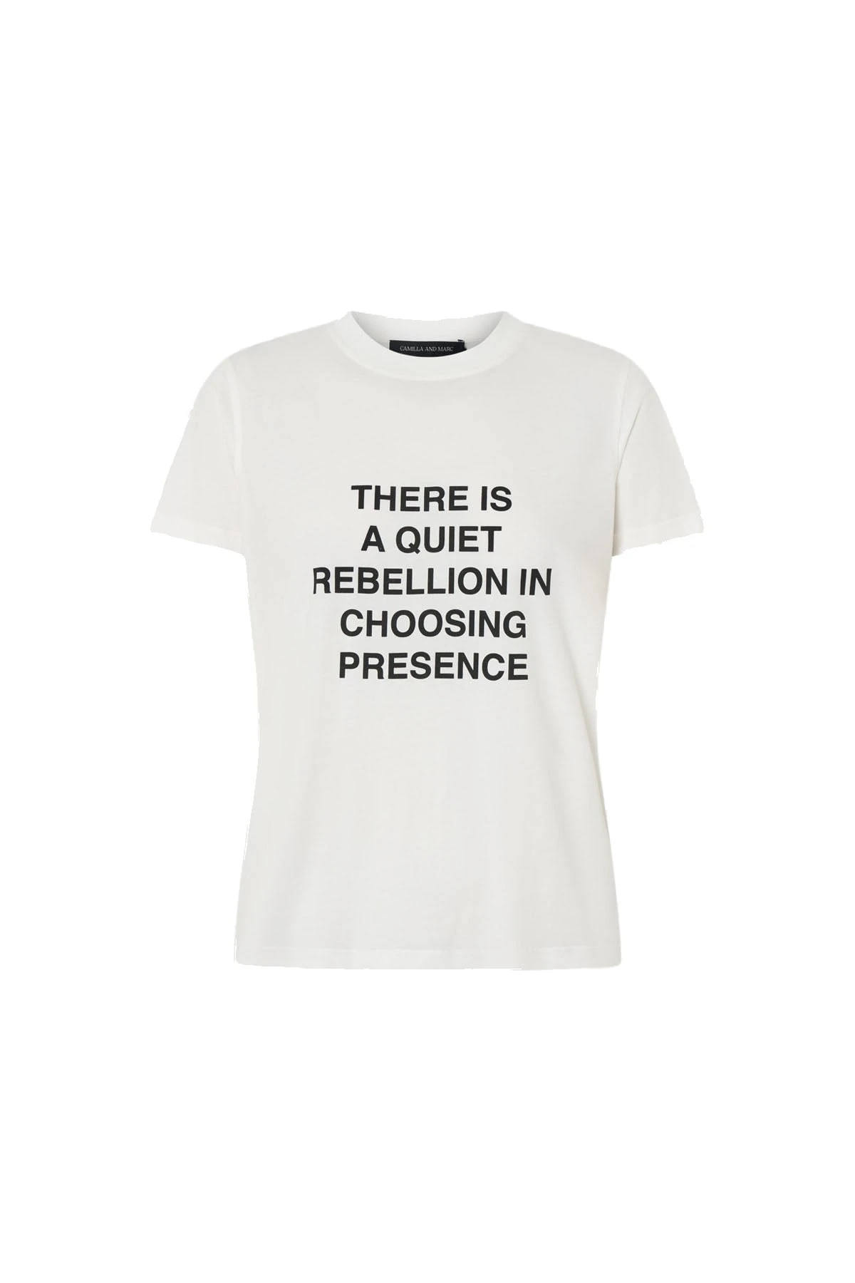 Camilla-and-Marc-Lucinda-Fitted-Graphic-Tee-in-Soft-White-and-Black Camilla and Marc Lucinda Fitted Graphic Tee in Soft White and Black | Tops | Luxury Shoes