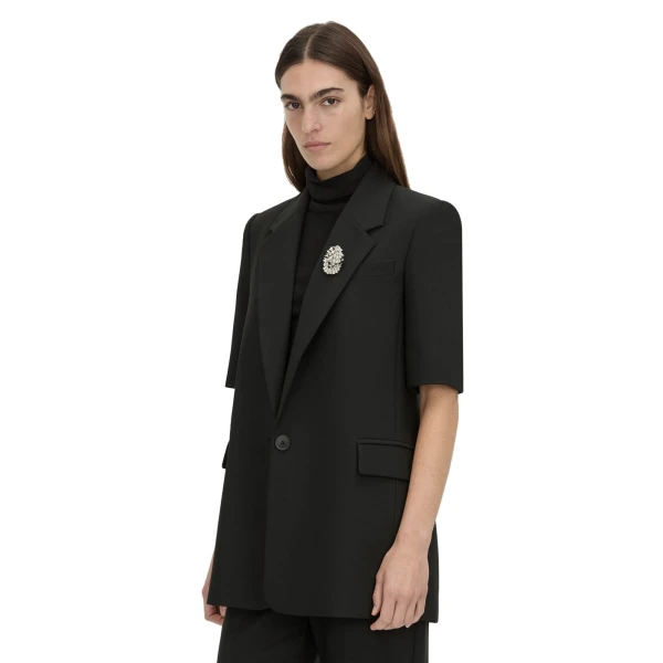 Camilla and Marc Mackinley Short Sleeve Blazer in Black
