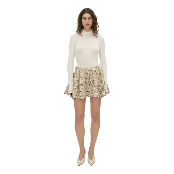 Camilla and Marc Manara Mini Skirt in Tan Multi