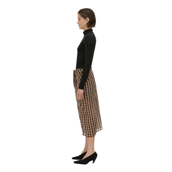 Camilla and Marc Mannix Midi Skirt in Chocolate Check