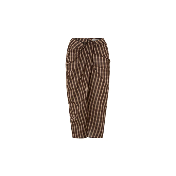 Mannix Midi Skirt in Chocolate Check