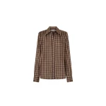 Camilla and Marc Mannix Shirt in Chocolate Check | Tops | Luxury Shoes 