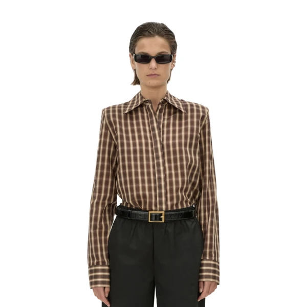 Camilla and Marc Mannix Shirt in Chocolate Check