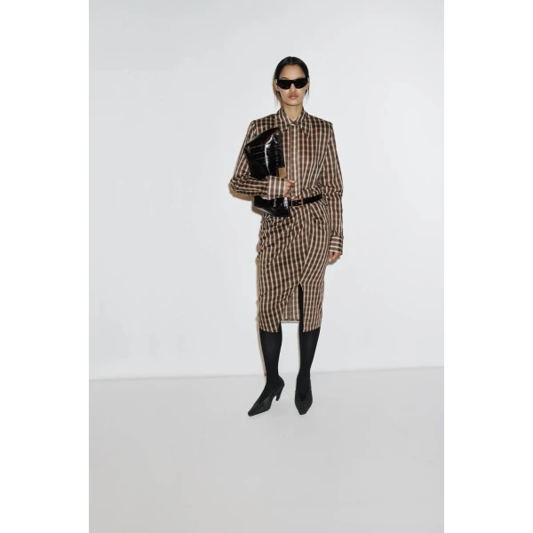 Camilla and Marc Mannix Shirt in Chocolate Check