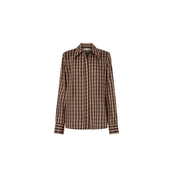 Camilla and Marc Mannix Shirt in Chocolate Check | Tops | Luxury Shoes 
