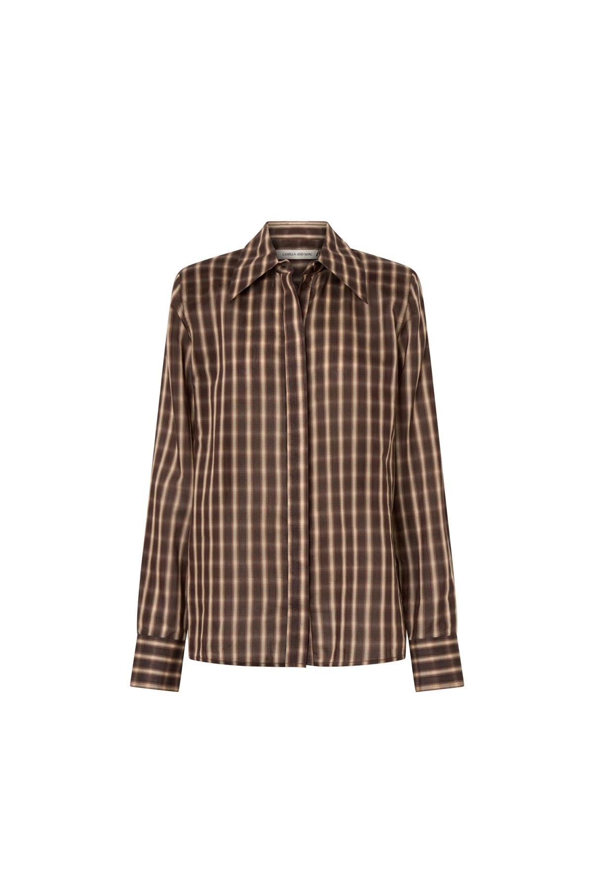 Camilla-and-Marc-Mannix-Shirt-in-Chocolate-Check Camilla and Marc Mannix Shirt in Chocolate Check | Tops | Luxury Shoes