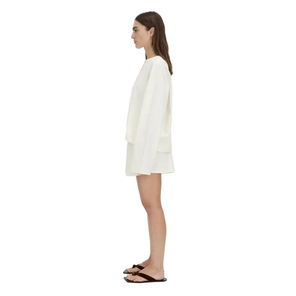 Camilla and Marc Maris Button Front Mini Short in Soft White