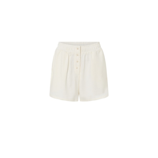 Camilla and Marc Maris Button Front Mini Short in Soft White | Shorts | Luxury Shoes 