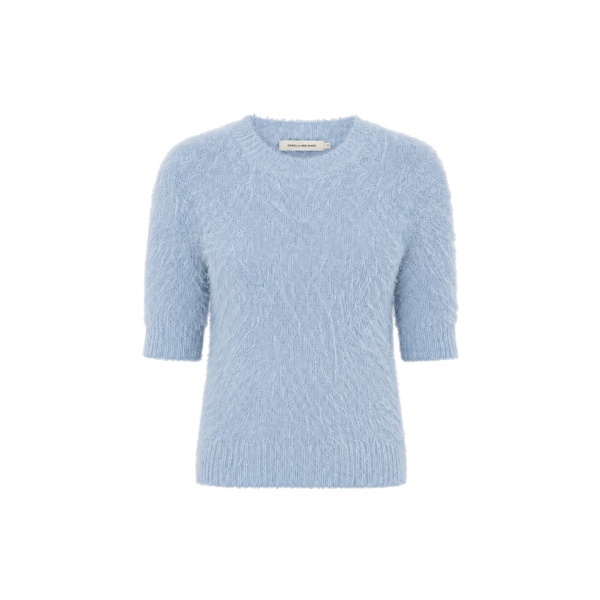 Camilla and Marc Maxime Knit Top in Pale Blue | Knitwear | Luxury Shoes 