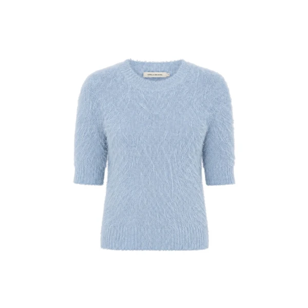 Maxime Knit Top in Pale Blue