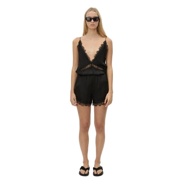 Camilla and Marc Mirage Lace Trim Short in Black