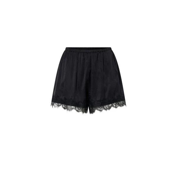 Camilla and Marc Mirage Lace Trim Short in Black | Shorts | Luxury Shoes 