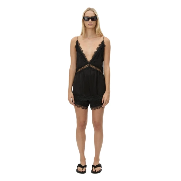 Camilla and Marc Mirage Lace Trim Top in Black