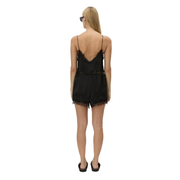 Camilla and Marc Mirage Lace Trim Top in Black