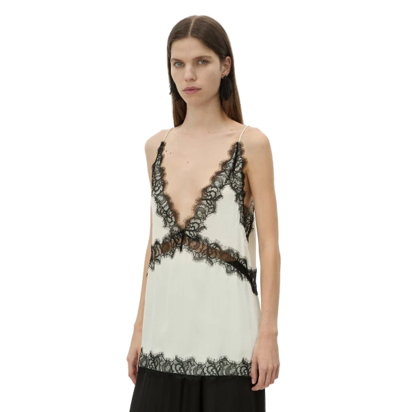 Camilla and Marc Mirage Lace Trim Top in Cream