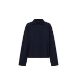 Camilla and Marc Moreno Long Sleeve Polo Top in Navy | Tops | Luxury Shoes 