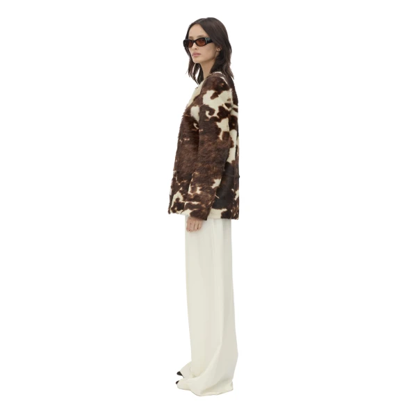 Camilla and Marc Myna Printed Jacket in Chocolate Multi
