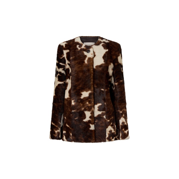 Camilla and Marc Myna Printed Jacket in Chocolate Multi | Jackets | Luxury Shoes 