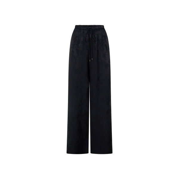 Camilla and Marc Naidee Satin Relaxed Pant in Black | Pants | Luxury Shoes 