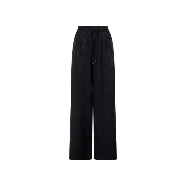 Camilla and Marc Naidee Satin Relaxed Pant in Black | Pants | Luxury Shoes 