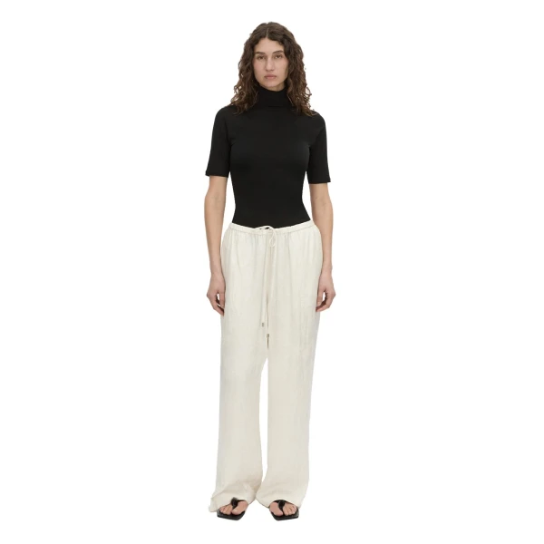 Camilla and Marc Naidee Satin Relaxed Pant in Ivory
