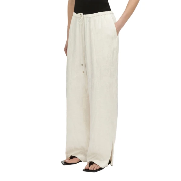 Camilla and Marc Naidee Satin Relaxed Pant in Ivory