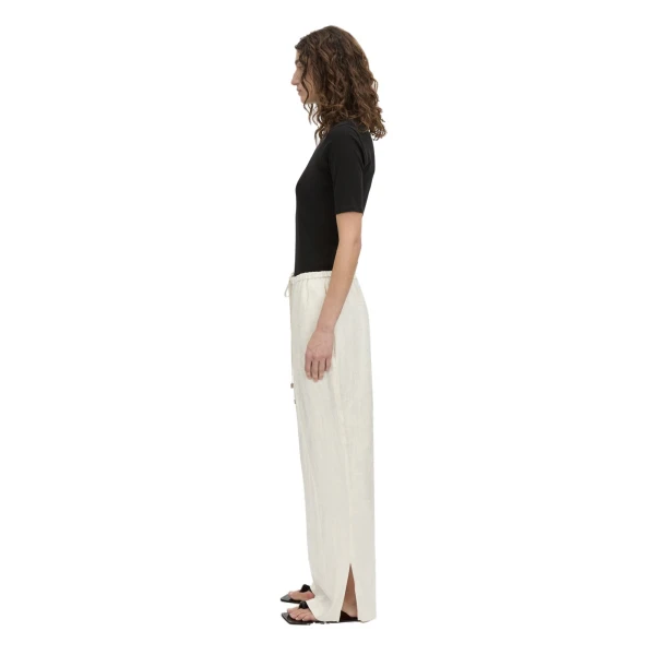 Camilla and Marc Naidee Satin Relaxed Pant in Ivory
