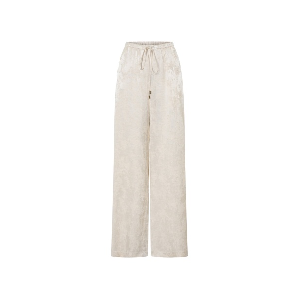 Camilla and Marc Naidee Satin Relaxed Pant in Ivory | Pants | Luxury Shoes 