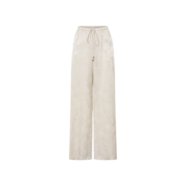 Camilla and Marc Naidee Satin Relaxed Pant in Ivory | Pants | Luxury Shoes 