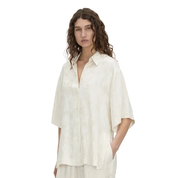 Camilla and Marc Naidee Satin Shirt in Ivory