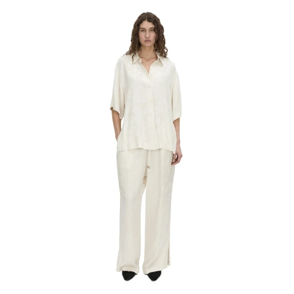 Camilla and Marc Naidee Satin Shirt in Ivory