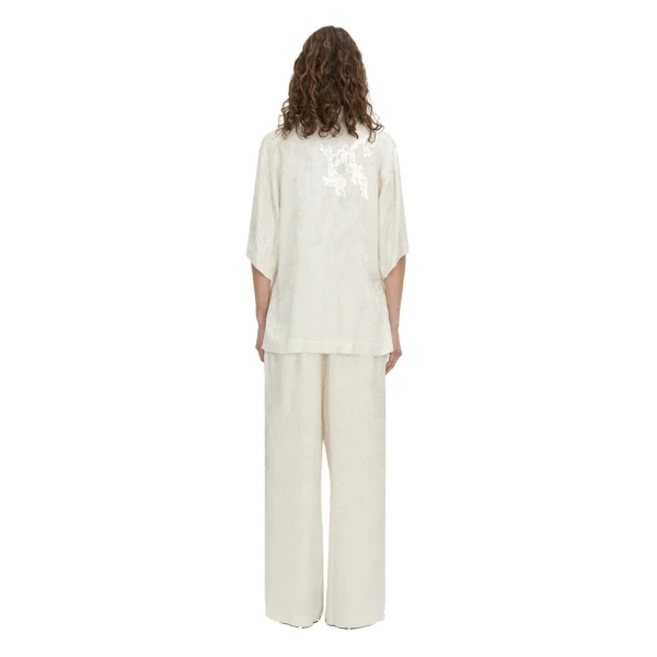 Camilla and Marc Naidee Satin Shirt in Ivory