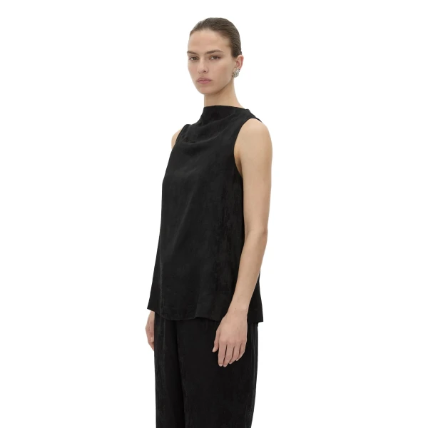 Camilla and Marc Naidee Satin Sleeveless Top in Black