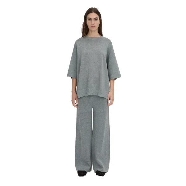 Camilla and Marc Onyi Oversized Knit Tee in Grey Marle