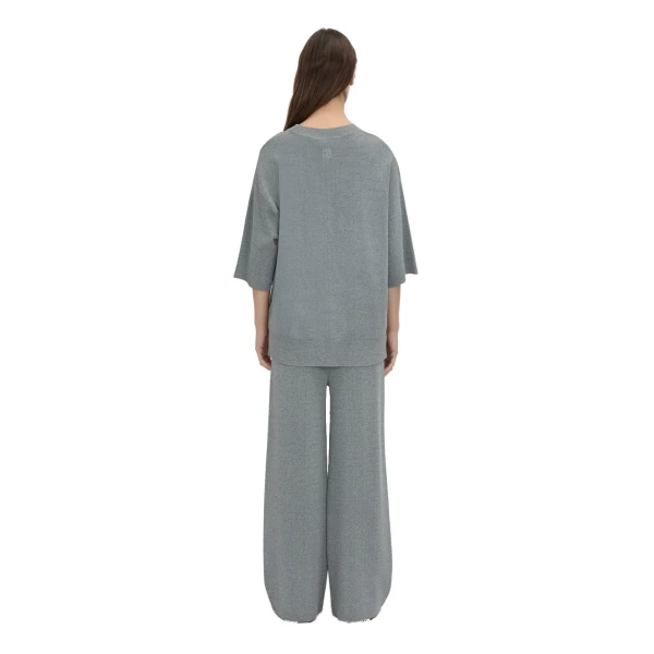 Camilla and Marc Onyi Oversized Knit Tee in Grey Marle