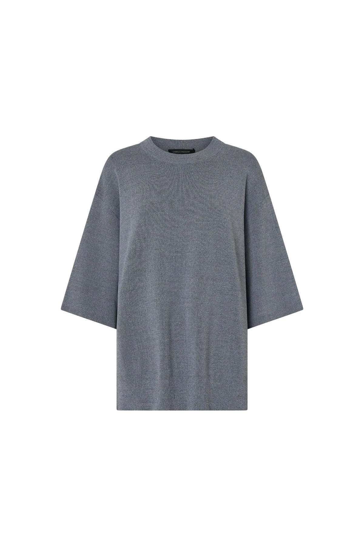 Camilla-and-Marc-Onyi-Oversized-Knit-Tee-in-Grey-Marle Camilla and Marc Onyi Oversized Knit Tee in Grey Marle | Knitwear | Luxury Shoes