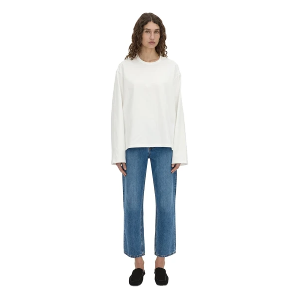 Camilla and Marc Peretti Long Sleeve Tee in Soft White