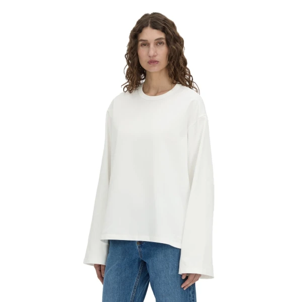 Camilla and Marc Peretti Long Sleeve Tee in Soft White